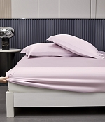 Простынь на резинке и две наволочки Tencel, Светло-сиреневый