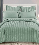 Комплект постельного белья с одеялом "King Stripe", Мятный