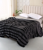 Плед-Покрывало «Rabbit fur», Графит