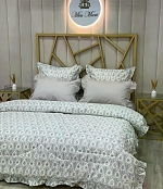 Комплект постельного белья с одеялом "Premium cotton",Белый, Кремовый