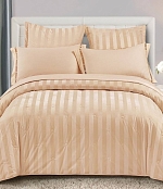 Комплект постельного белья с одеялом "King Stripe", Бежевый