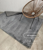 Коврик меховой "Мальдивский песок", Маренго