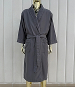 Халат классический, 30% Хлопок, 70% Вискоза, Серый