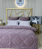 Комплект постельного белья с одеялом "Elita Grande", Велюр, Светло-сирень