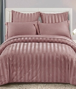 Комплект постельного белья с одеялом "King Stripe", Розовый