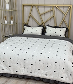 Комплект постельного белья с одеялом, Аллегра,  Муслин, Коричневый, Белый